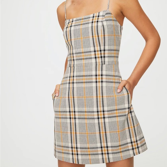 Aritzia Wilfred Isabelle dress plaid check - Picture 3 of 4